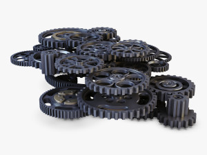 gear mechanism low poly v 2 3D-Modell