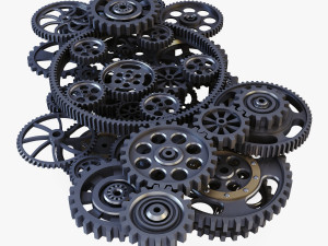 gear mechanism low poly v 2 3D-Modell