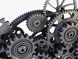 gear mechanism low poly v 2 3D Model