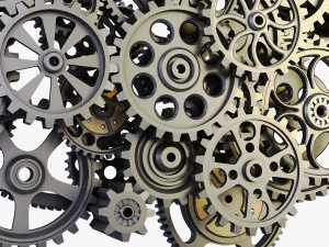 gear mechanism low poly v 2 3D Model