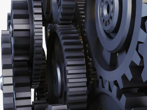 gear mechanism low poly v 2 3D Model
