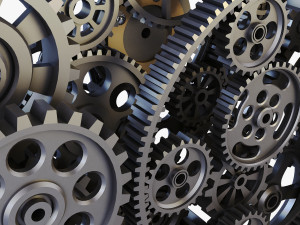 gear mechanism low poly v 2 3D-Modell