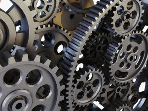gear mechanism low poly v 2 3D Model