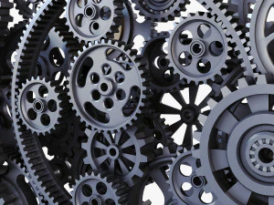 gear mechanism low poly v 2 3D Model
