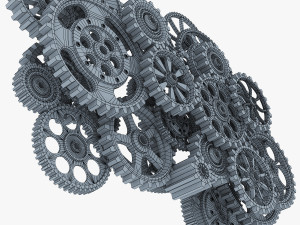 gear mechanism low poly v 2 3D-Modell