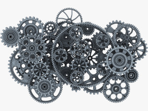 gear mechanism low poly v 2 3D-Modell