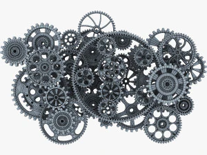gear mechanism low poly v 2 3D Model