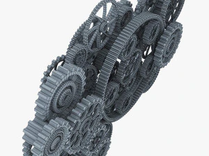 gear mechanism low poly v 2 3D Model