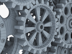 gear mechanism low poly v 2 3D-Modell