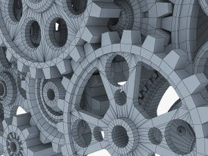 gear mechanism low poly v 2 3D-Modell