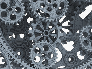 gear mechanism low poly v 2 3D-Modell