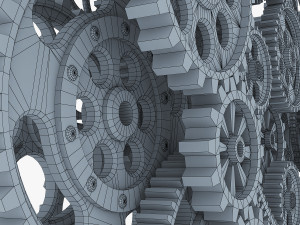 gear mechanism low poly v 2 3D-Modell