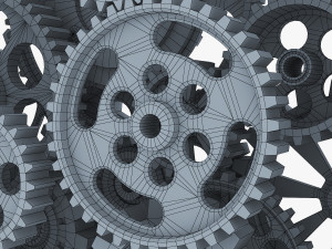 gear mechanism low poly v 2 3D-Modell