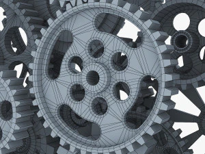 gear mechanism low poly v 2 3D Model