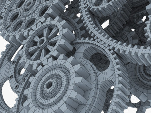 gear mechanism low poly v 2 3D-Modell