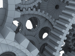 gear mechanism low poly v 2 3D-Modell