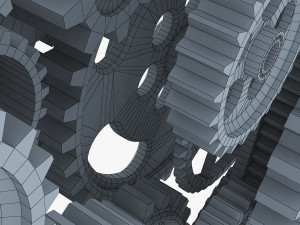 gear mechanism low poly v 2 3D-Modell
