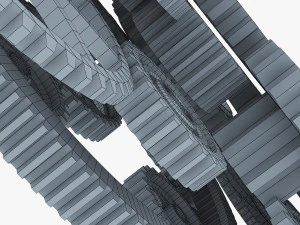 gear mechanism low poly v 2 3D Model