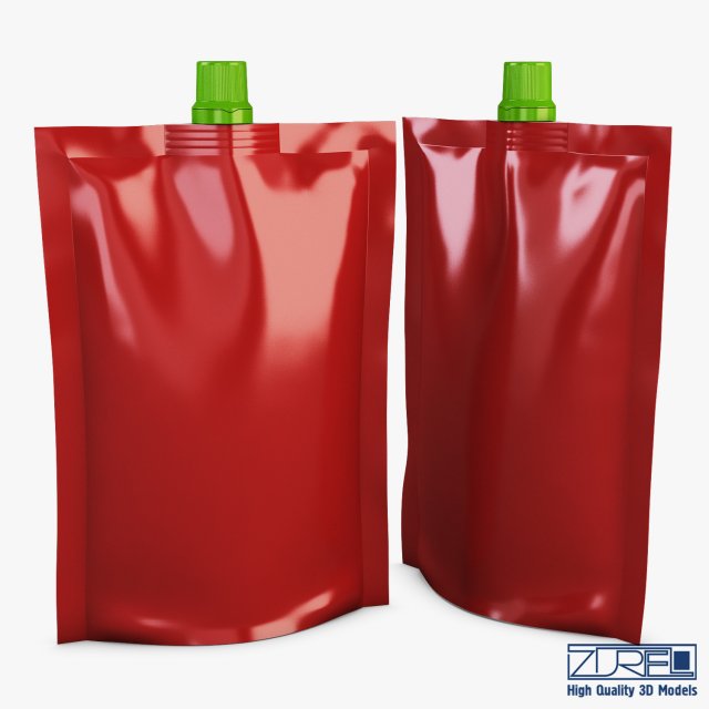 doypack packaging v 1 3D 模型 .c4d .max .obj .3ds .fbx .stl .blend