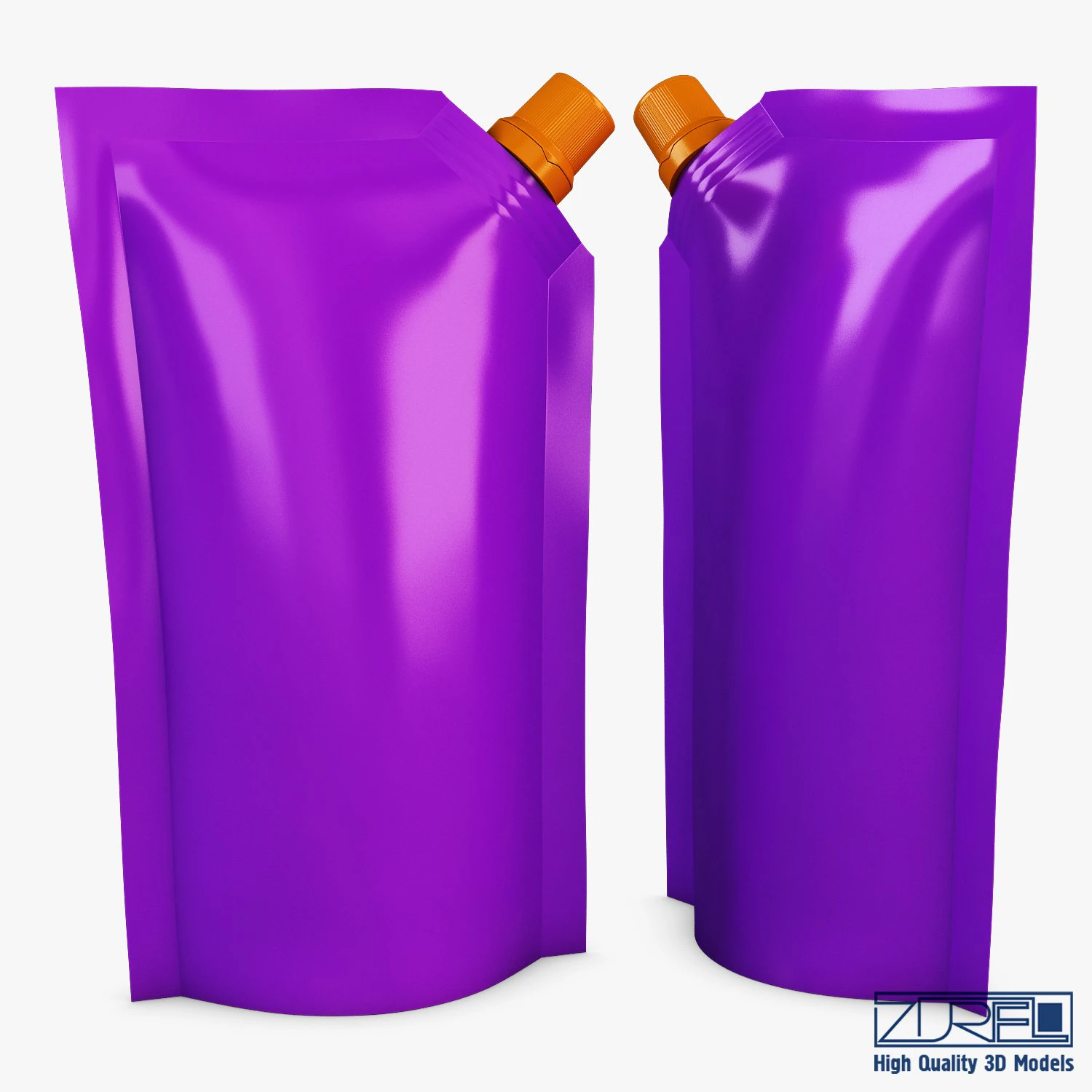 doypack packaging v 3 3D Model .c4d .max .obj .3ds .fbx .stl .blend 