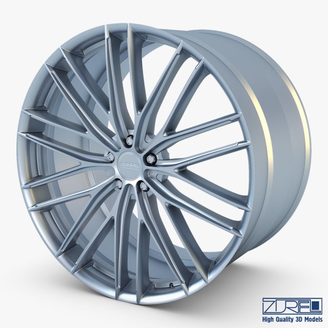 vossen vfs4 20 wheel silver 3D Model .c4d .max .obj .3ds .fbx .stl .blend 