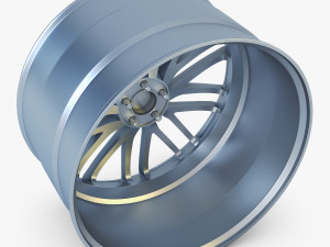 vossen vfs4 20 wheel silver 3D Model