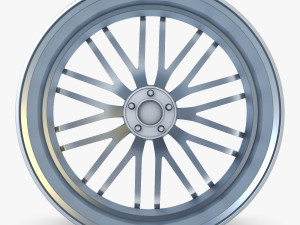 vossen vfs4 20 wheel silver 3D Model