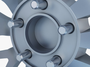 vossen vfs4 20 wheel silver 3D Model