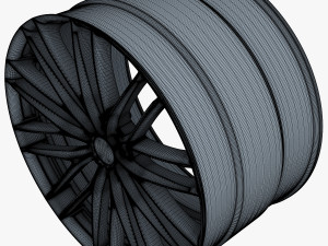 vossen vfs4 20 wheel silver 3D Model