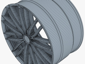 vossen vfs4 20 wheel silver 3D Model