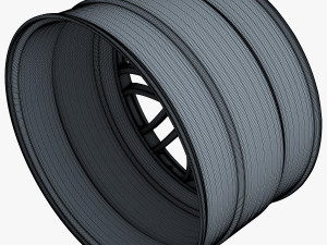 vossen vfs4 20 wheel silver 3D Model