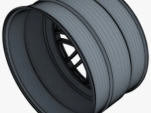 vossen vfs4 20 wheel silver 3D Model
