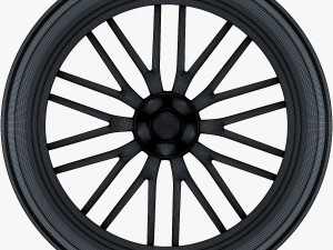 vossen vfs4 20 wheel silver 3D Model