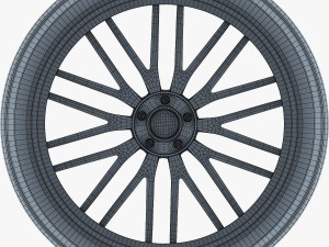vossen vfs4 20 wheel silver 3D Model