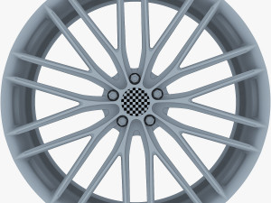 vossen vfs4 20 wheel silver 3D Model