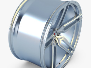 vossen hc-1 19 wheel silver 3D Модель