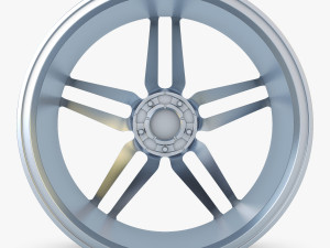 vossen hc-1 19 wheel silver 3D Модель
