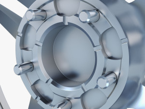 vossen hc-1 19 wheel silver 3D Модель