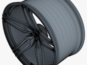 vossen hc-1 19 wheel silver 3D Модель