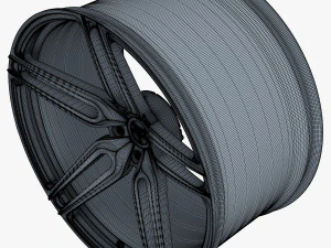 vossen hc-1 19 wheel silver 3D Model