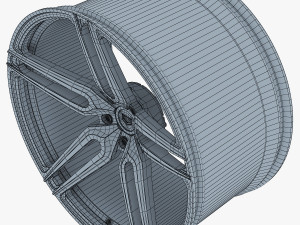 vossen hc-1 19 wheel silver 3D Модель