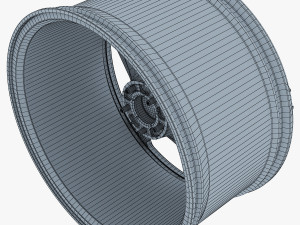 vossen hc-1 19 wheel silver 3D Модель
