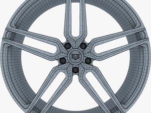vossen hc-1 19 wheel silver 3D Модель