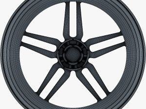 vossen hc-1 19 wheel silver 3D Модель