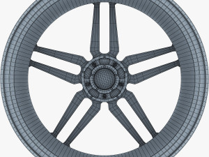 vossen hc-1 19 wheel silver 3D Модель