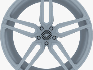 vossen hc-1 19 wheel silver 3D Модель