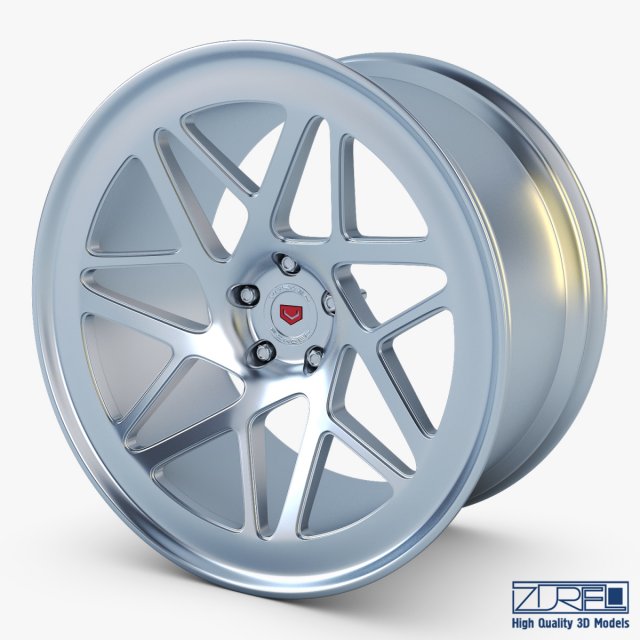 vossen lc-109t 19 wheel silver 3D Model .c4d .max .obj .3ds .fbx .stl .blend 