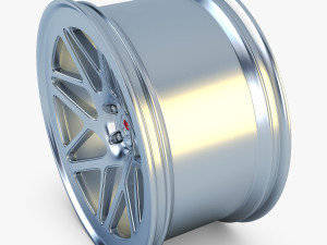 vossen lc-109t 19 wheel silver 3D Model