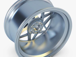 vossen lc-109t 19 wheel silver 3D Model