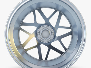 vossen lc-109t 19 wheel silver 3D Model